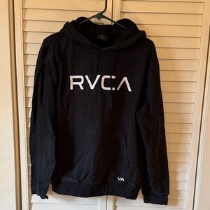 RVCA Black Men's Pullover Hoodie Medium USED